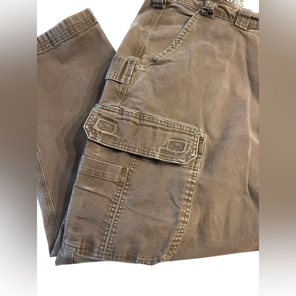 Duluth Trading Co Flex Fire Hose Pants Men's Measured 40x29 Dark Brown Workwear - Picture 2 of 6